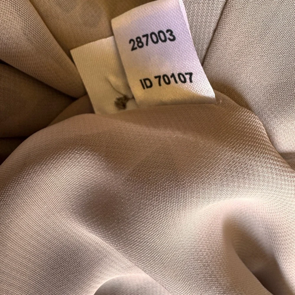 LOFT Animal Print Button-Up Belted Long Sleeve Ruffle Neck Dress Size 18 - Picture 6 of 10